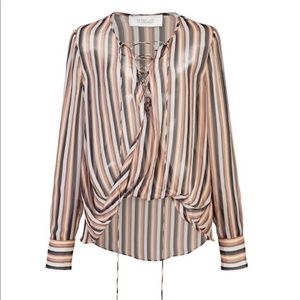 SOLD Derek Lam 10 Crosby Silk Draped Front Blouse